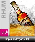 Rhum Captain Morgan à 25 euros