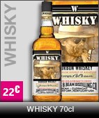 Whisky 70cl, à 21 euros