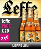bière leffe 25cl, 20 pour 22 euros