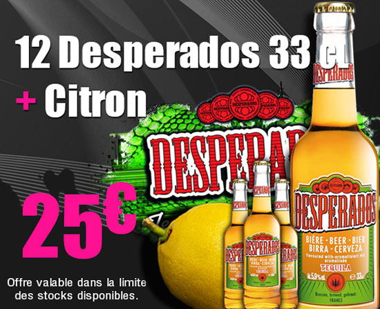 12 Desperados + 1 citron à 20€