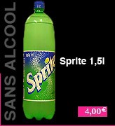 Boisson sans alcool, Sprite d'1,5 litre, à 3 euros